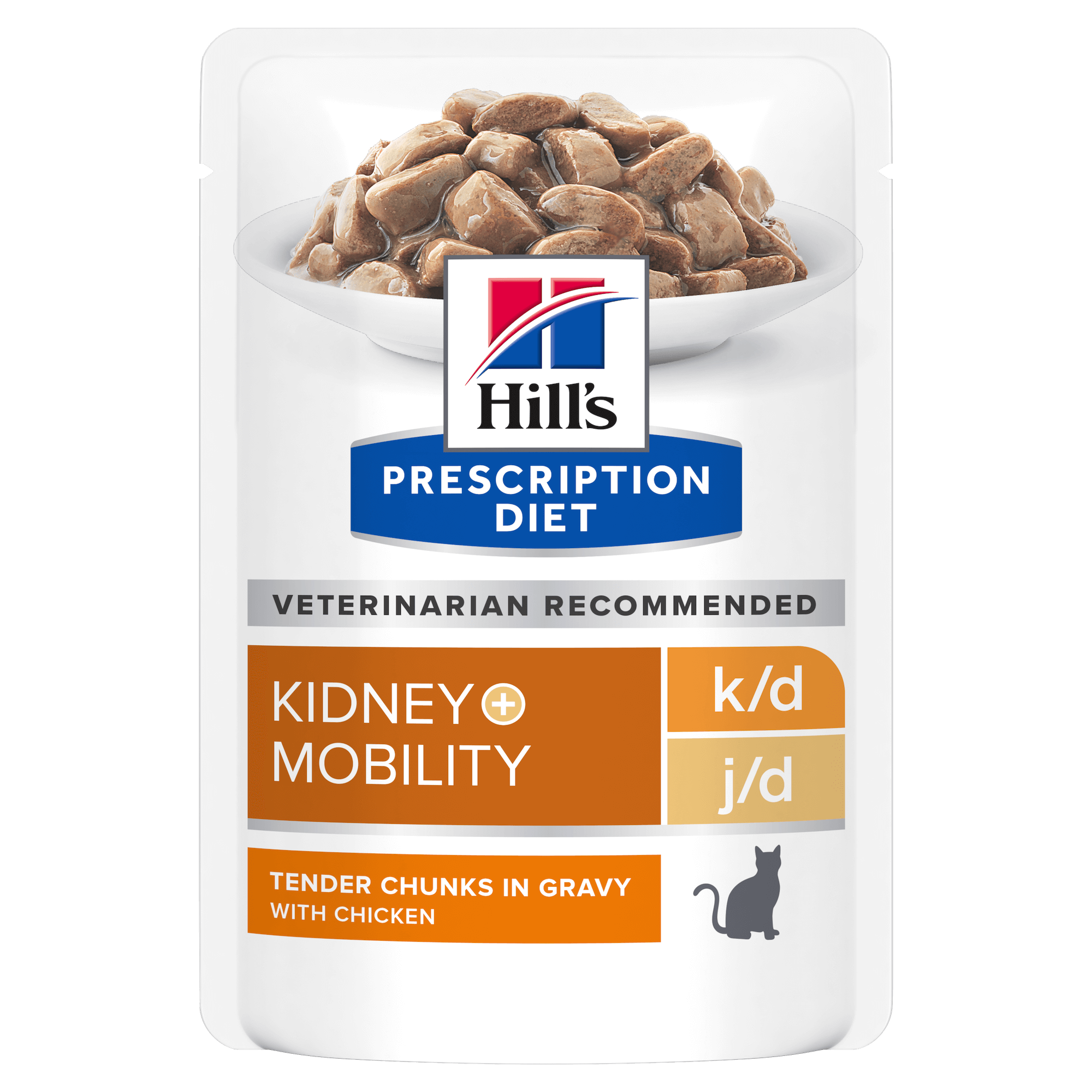 Hill's Prescription Diet k/d + Mobility Frischebeutel für Katzen mit Huhn zur Unterstützung der Nieren + Gelenke
