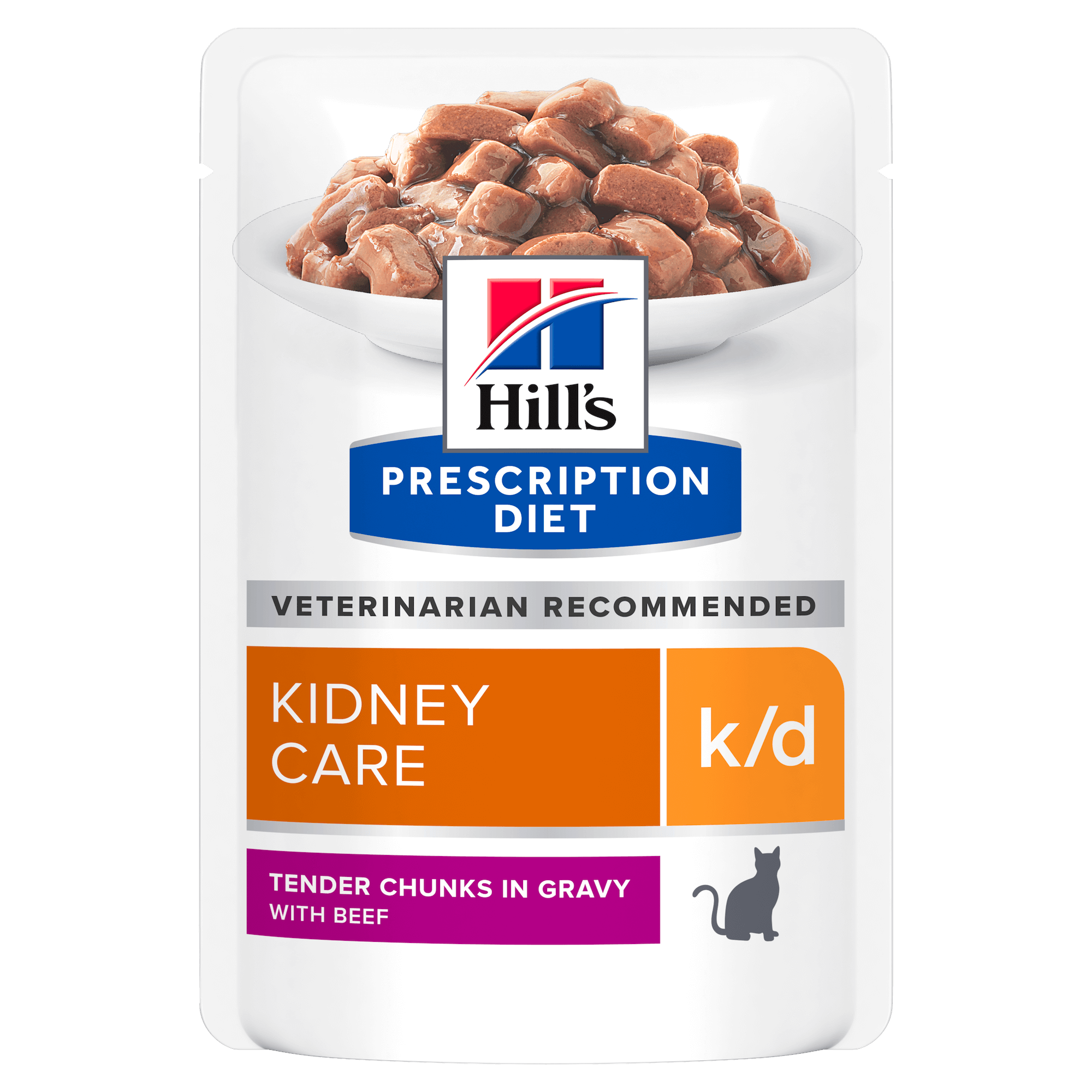 Hill's Prescription Diet k/d Nassfutter für Katzen mit Rind zur Unterstützung der Nieren