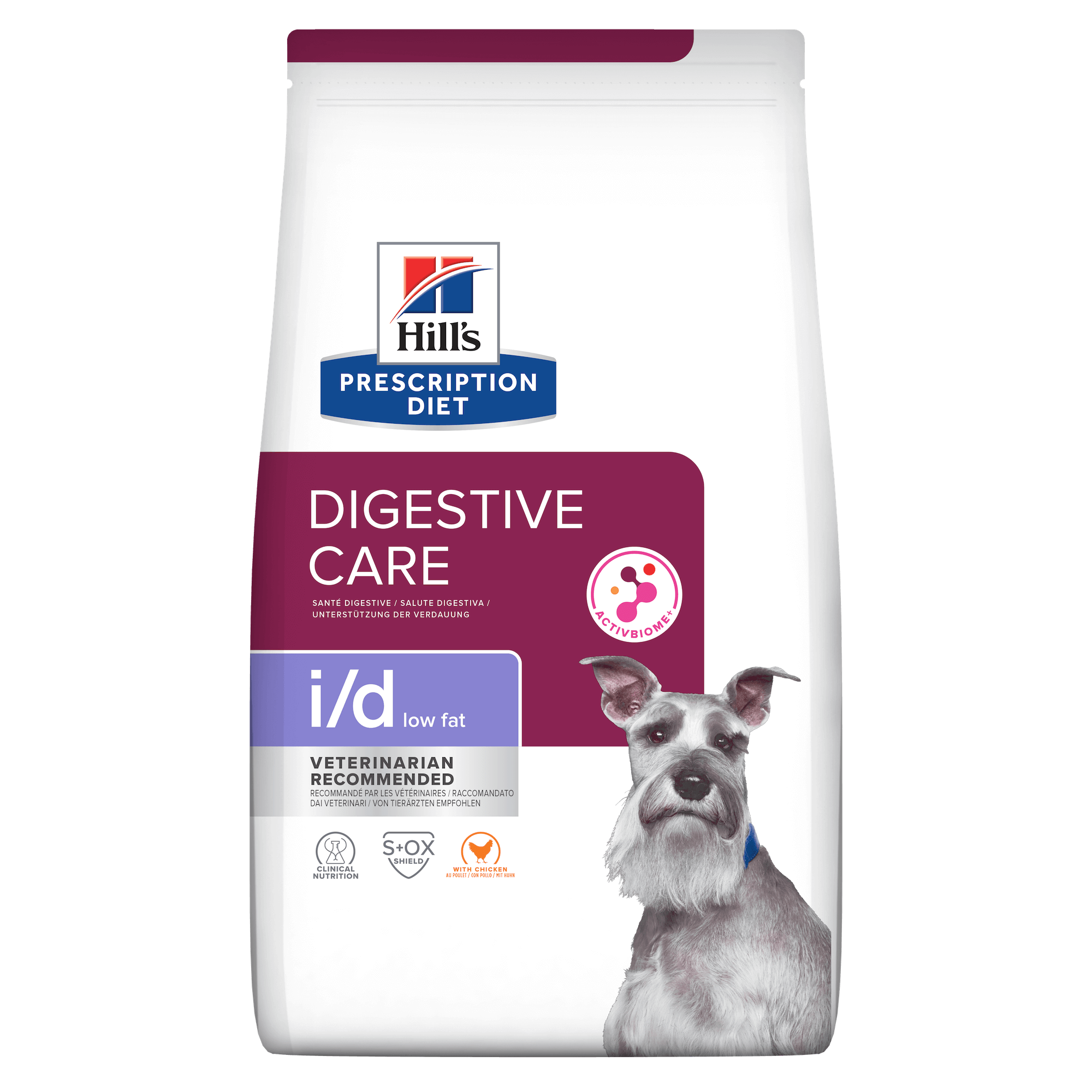 Hill's Prescription Diet i/d Low Fat Trockenfutter für Hunde mit Huhn zur Unterstützung der Verdauung 