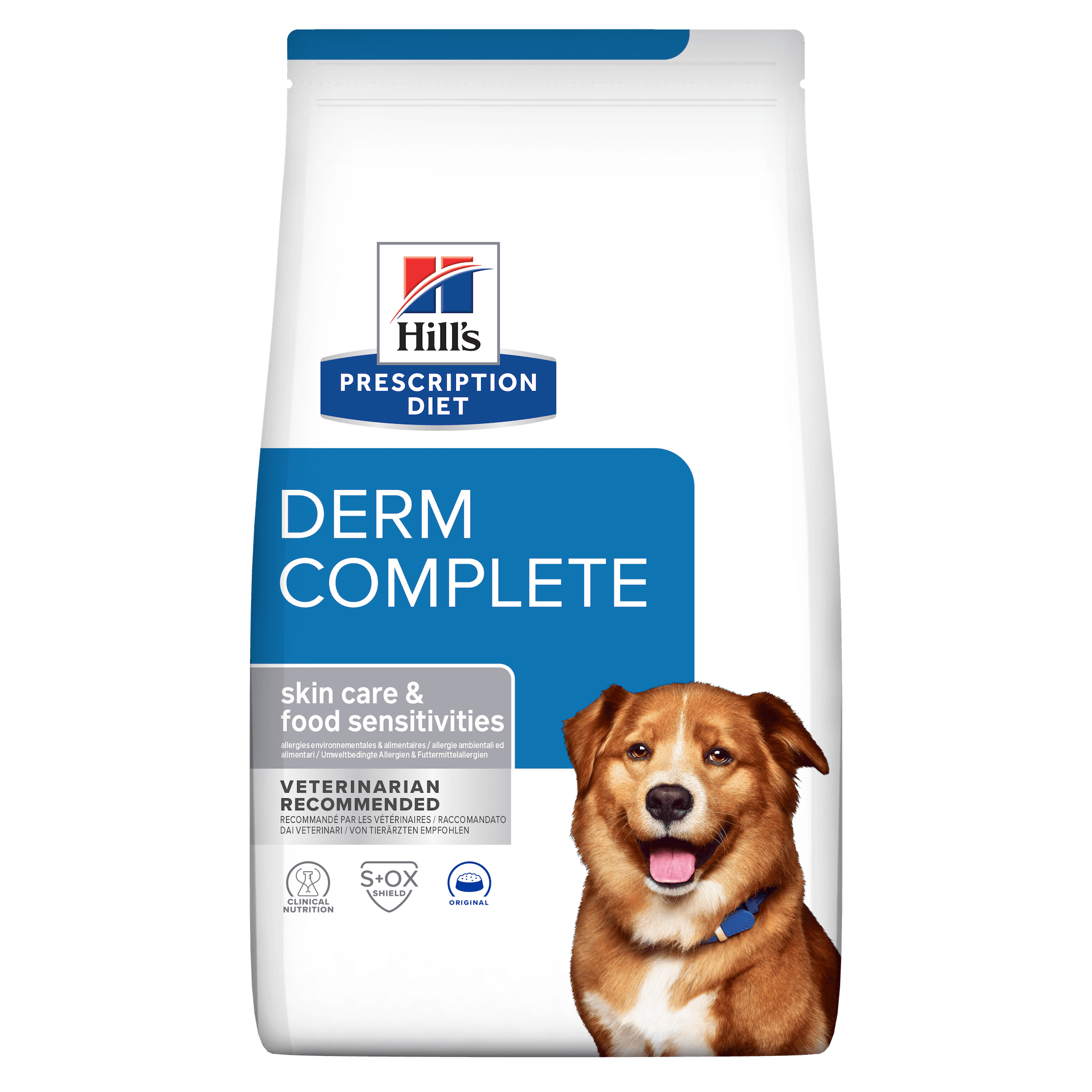 Hill's Prescription Diet Derm Complete Trockenfutter für Hunde mit Reis und Ei bei umwelt- und futtermittelbedingten Empfindlichkeiten